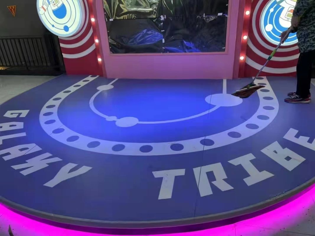 Gepersonaliseerde 3D-effect vinylvloeren PVC 3D-geprinte vinylvloeren voor pretparken