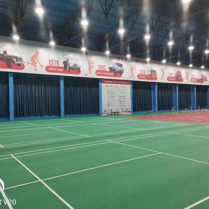 Indoor Green Synthetic Badminton Court Flooring Roll Mat met PVC en kalksteen door Relle