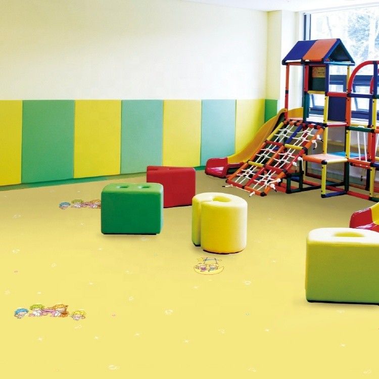 Relle Veiligheid Kinderdagverblijf PVC Kleurrijke vinylvloeren voor meer dan 600 soorten
