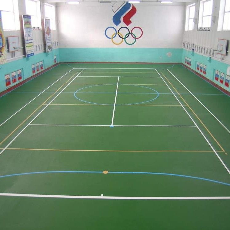 Indoor Relle 6mm Indoor Groen Synthetische Badmintonbaanvloer met schokdemper