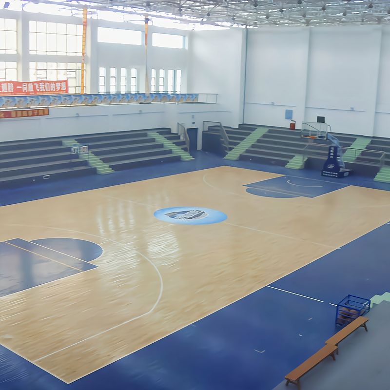 Glue Down PVC vinyl roll vloer voor basketbalbaan verbetert prestaties en veiligheid