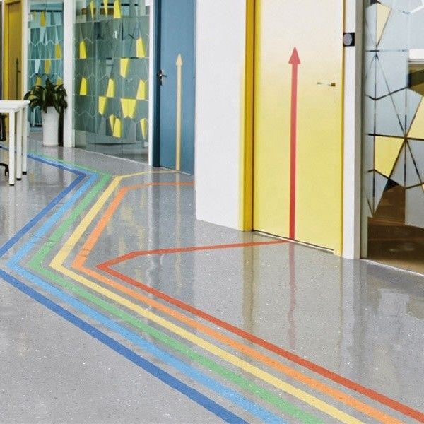 Dryback Homogene vloer 2 mm Laboratorium Vinyl vloer Blauw Geel Groen