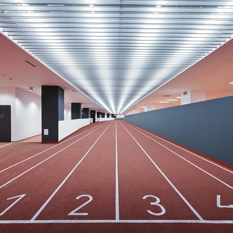 Anti-slip rubber atletiek vloer 1m-2m breed rubber basketbalbaan vloer