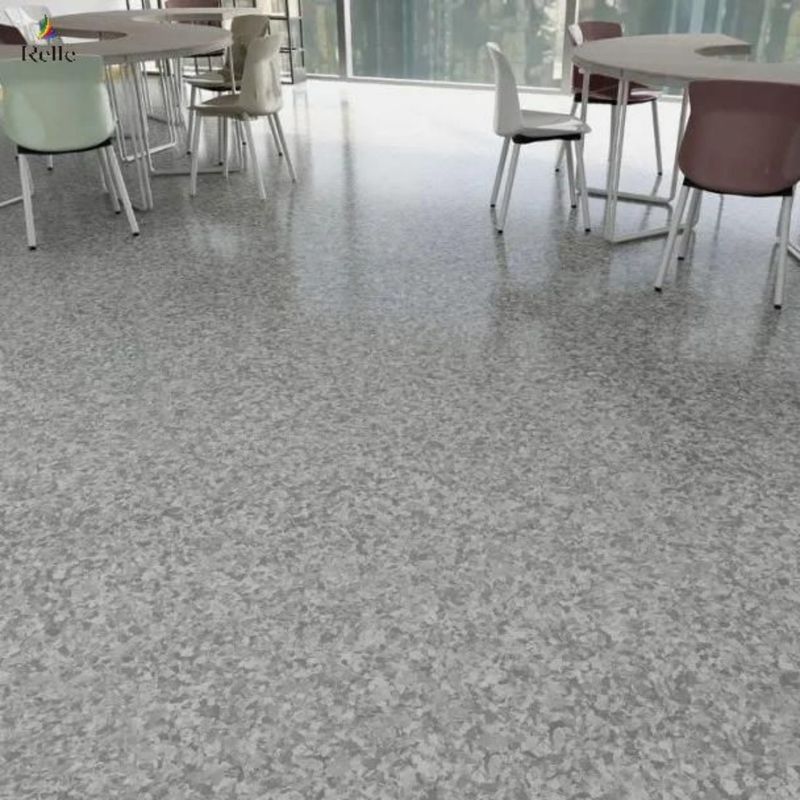 2 mm dik PVC-materiaal Dry Back Plastic Vinyl Floor Roll voor binnenshuis in stijgende gebouwen