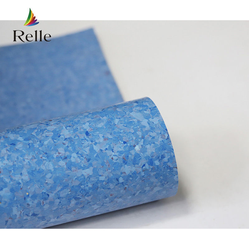 Antibacteriële Relle Commerciële homogene gewone kleuren 2 mm slijtage laag PVC vloerrol voor klinieken