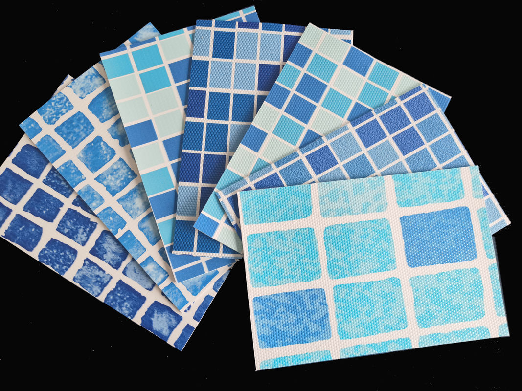 Waterdicht blauw mozaïek zwembad voering 1,2 mm 1,5 mm vinyl voering voor ondergrondse zwembaden