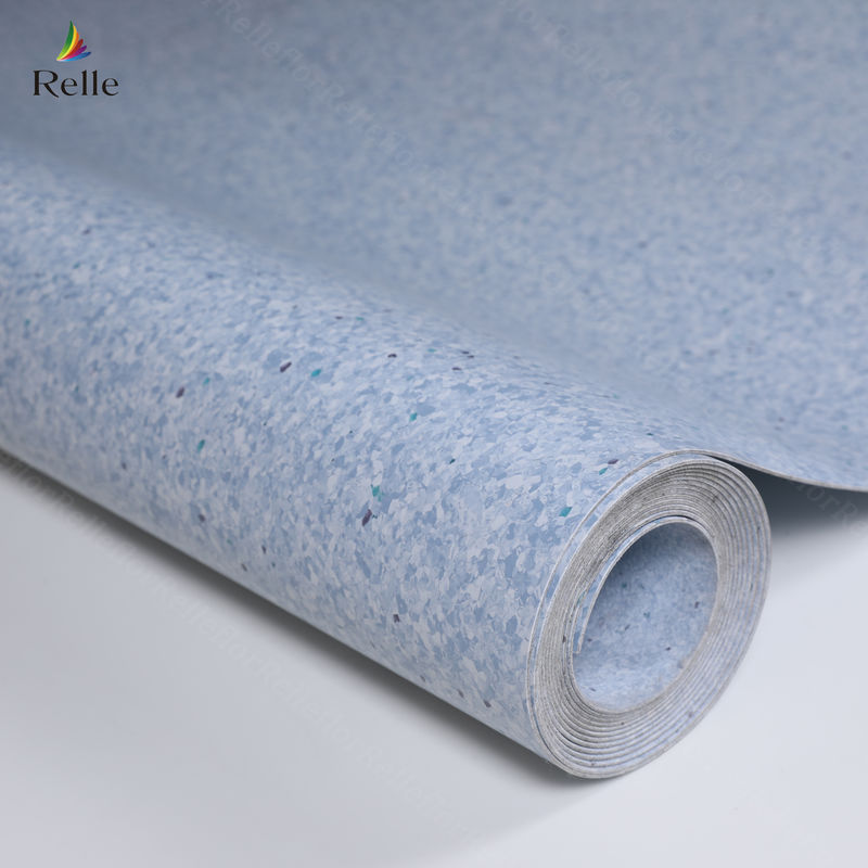 Relle PVC homogene vinylvloeren voor ziekenhuistoepassingen in Guangdong per rol