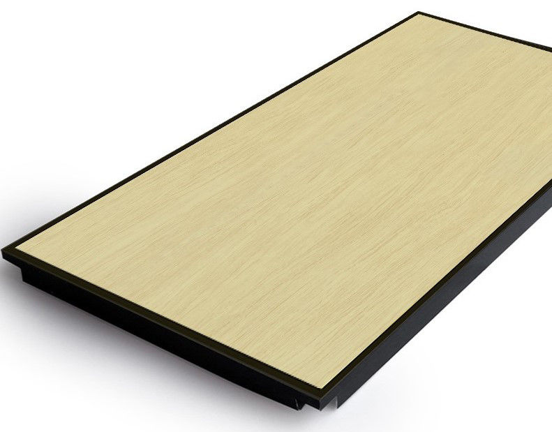 Aluminium Decorative Plafondtegels 2x2 Houten Look Plafondtegels Voor Hotel