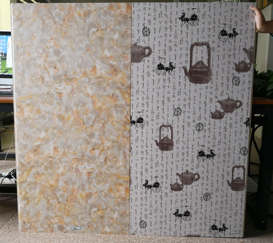 Bamboes PVC-fiber decoratieve wandpanelen 10 mm dik voor woonkamer