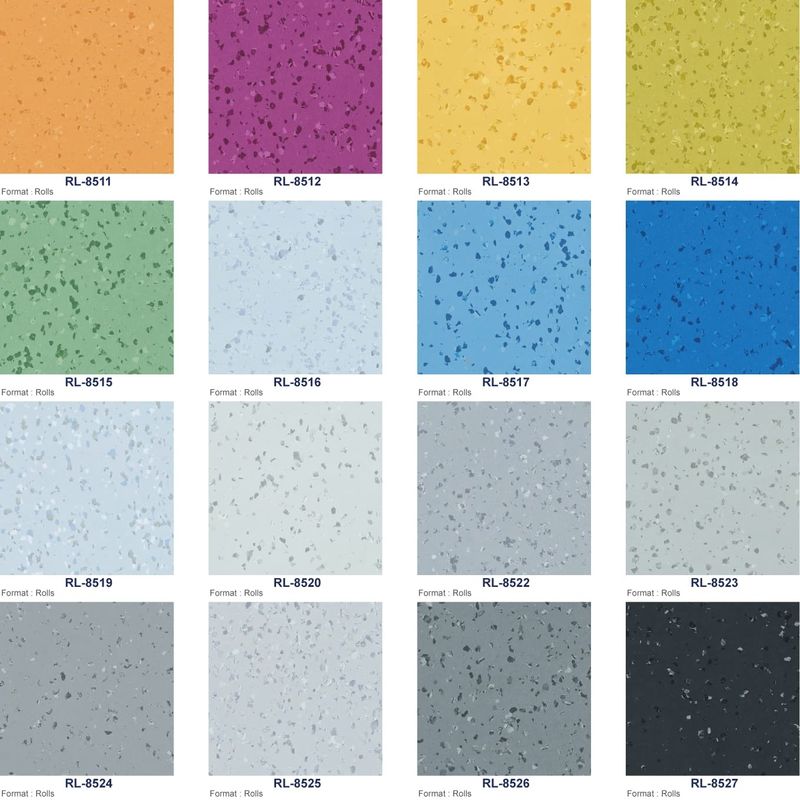 Glue Down Relle vloer 1,5 mm homogene vloer voor medische kamers