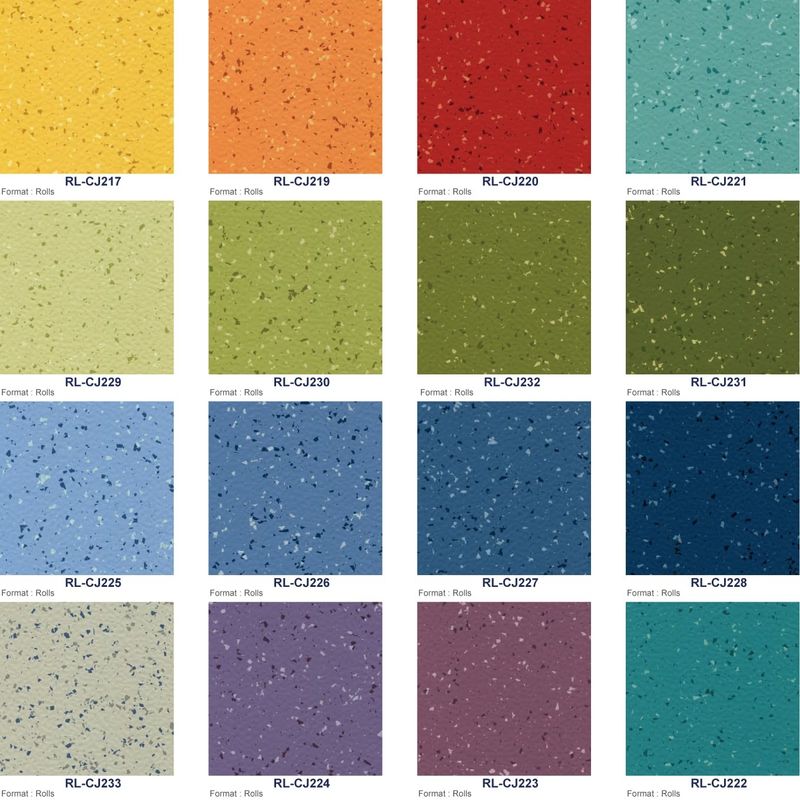 Antibacteriële rubber vloerplaat Relle vloer 2mm-10mm Plain / Embossed textuur