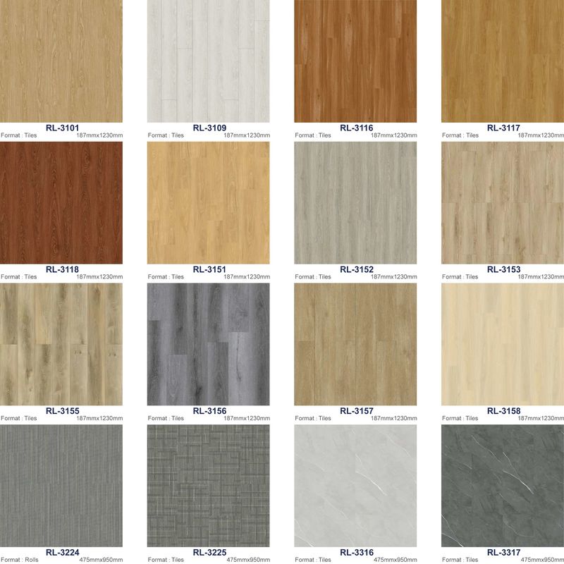 Brandwerende SPC-vloeren van vinyl 2 mm 2,5 mm 3 mm waterdicht SPC-vloeren voor thuis