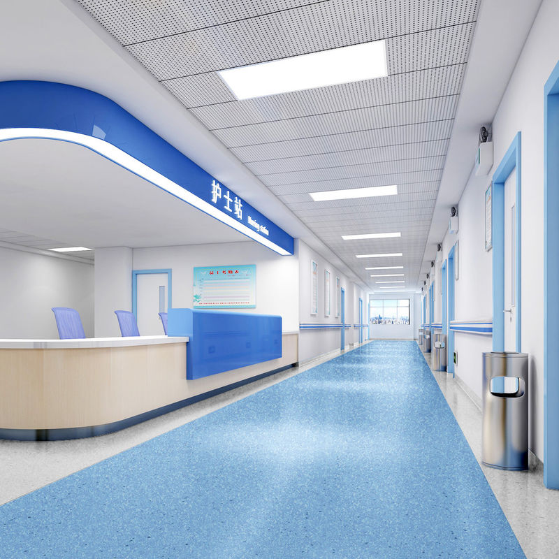 Gezondheidszorgfaciliteit met relle Homogene vinyl vloer Niet-glijdend Antibacteriële en gemakkelijk te desinfecteren