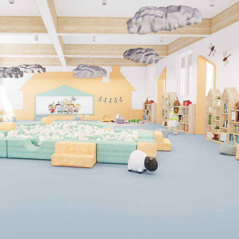 Heterogene vloeren PVC-vloeren Gemakkelijk onderhoud Hoog slijtvastheid Voor commerciële ruimtes met een minimalistisch ontwerp