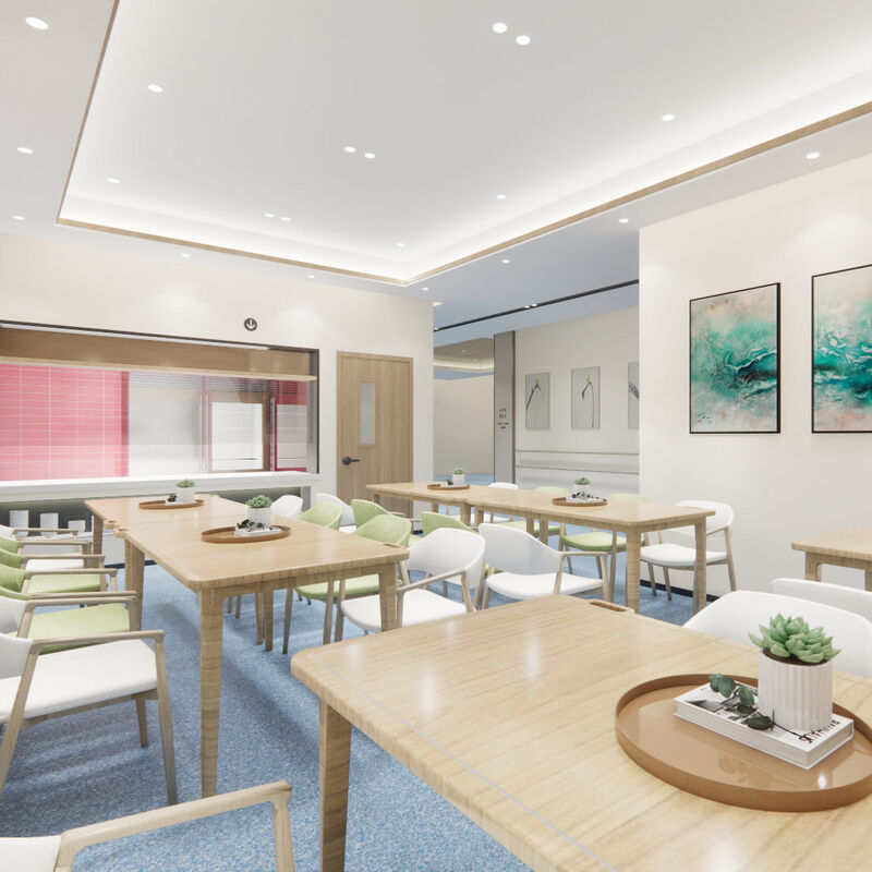 Stootvaste homogene vloerbedekking met antikras oppervlak voor patiëntenkamers in verpleeghuizen